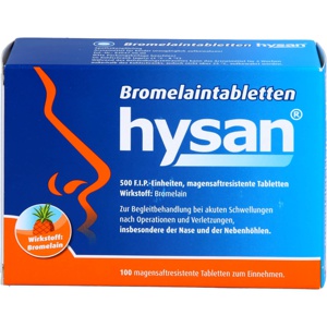 Bromelaintabletten Hysan® magensaftresistent Tabletten, 100 St Tabletten magensaftresistent Produktbild