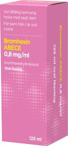 Bromhexin ABECE Oral lösning 0,8 mg/ml 125 ml produkt bild