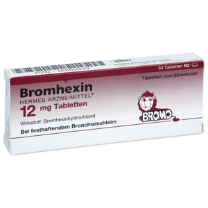 BROMHEXIN Hermes Arzneimittel 12 mg Tabletten Produktbild