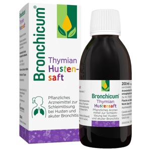 BRONCHICUM Thymian Hustensaft Produktbild