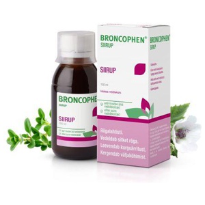 BRONCOPHEN SIIRUP 154MG+132MG/ML 150 ml toote pilt