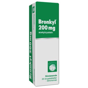 Bronkyl 200 mg brusetabletter 25 stk produktbilde