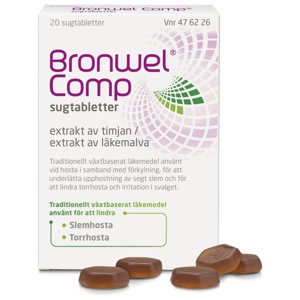 Bronwel Comp, sugtablett, 20 st produkt bild
