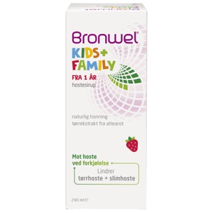 Bronwel Kids+Family hostesirup 240 ml produktbilde