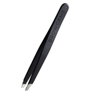 Browgame Signature Tweezer Slanted Soft Touch Blackout produktbilde