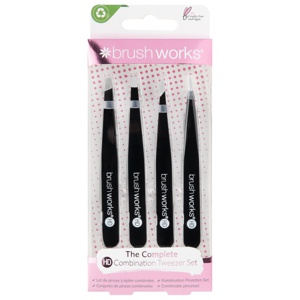 Brushworks HD 4 Piece Combination Tweezer Set produkt bild