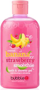BubbleT Banana & Strawberry Smoothie Bath & Shower Gel 500 ml produkt bild