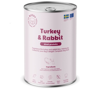 Buddy Dog Turkey & Rabbit 6x400 g produkt bild