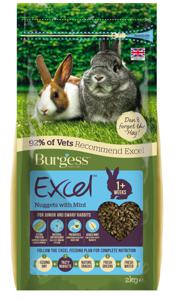 Burgess Excel Junior & Dwarf Rabbit Nugget with Mint produkt bild