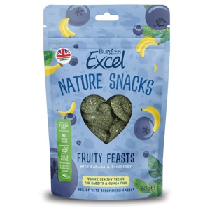 Burgess Excel Nature Snacks Fruity Feasts - Ekonomipack: 3 x 60 g produkt bild