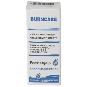Burncare brannskadepakke produktbilde