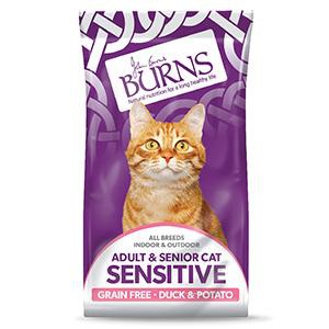Burns Adult & Senior Cat Sensitive Grain-Free Duck & Potato product image