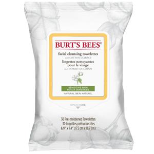 Burt's Bees Facial Cleansing Towelettes Sensitive 30 pcs produkt bild