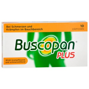 BUSCOPAN plus 10 mg/800 mg Suppositorien Produktbild