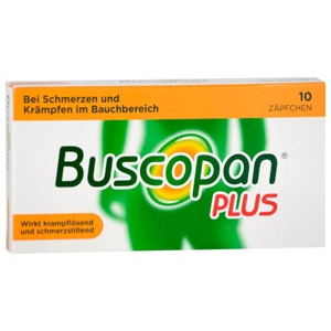 BUSCOPAN plus 10 mg/800 mg Suppositorien Produktbild