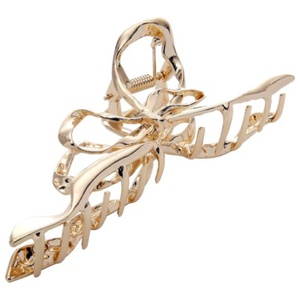 By Lyko Metallic Hair Claw Golden Bow produkt bild