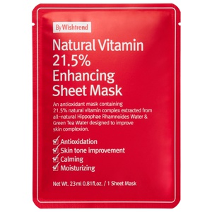 By Wishtrend Natural Vitamin 21.5% Enhancing Sheet Mask 23 ml produktbillede