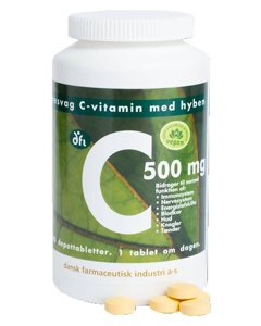 C-vitamin 500 mg m. hyben 240 stk. produktbillede