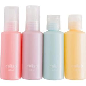 Cailap Reseflaskor 60 ml olika färger, 4 st produkt bild