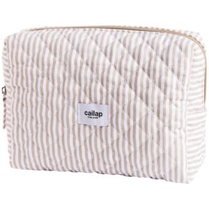 Cailap Sminkväska Beige med ränder, stor produkt bild