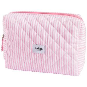 Cailap Sminkväska, rosa ränder, stor produkt bild
