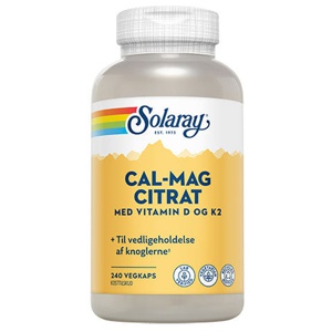 Solaray Cal-Mag Citrat + D/K2-Vitamin produktbillede