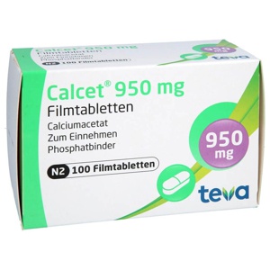 Calcet 950 mg Filmtabletten, 100 St Filmtabletten Produktbild