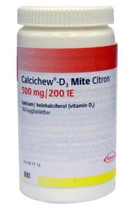 Calcichew-D3 Mite Citron, tuggtablett 500 mg/200 IE 90 st produkt bild