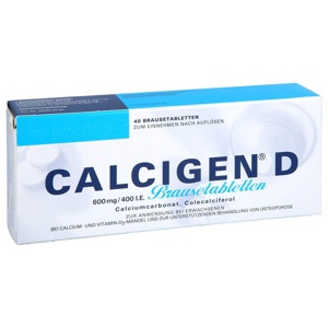 CALCIGEN D 600 mg/400 I.E. Brausetabletten Produktbild