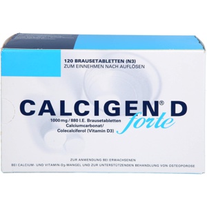 CALCIGEN D forte 1000 mg/880 I.E. Brausetabletten Produktbild