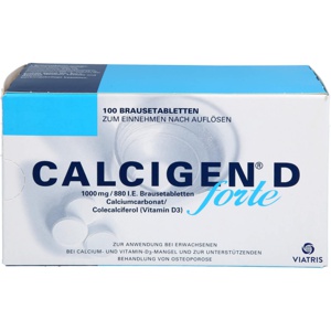 CALCIGEN D forte 1000 mg/880 I.E. Brausetabletten Produktbild