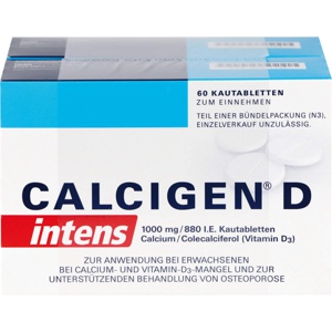 CALCIGEN D intens 1000 mg/880 I.E. Kautabletten Produktbild