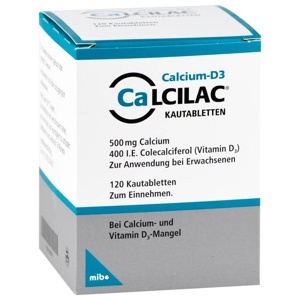 Calcilac 500mg/400 I.E. 120 St Kautabletten Produktbild
