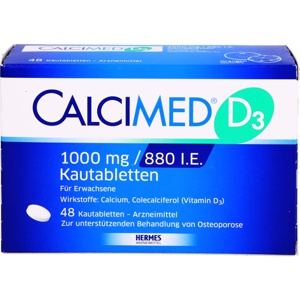 CALCIMED D3 1000 mg/880 I.E. Kautabletten Produktbild