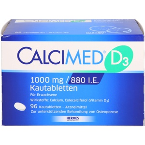 CALCIMED D3 1000 mg/880 I.E. Kautabletten Produktbild