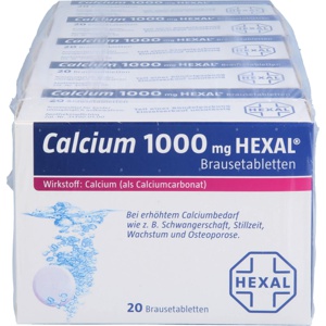 CALCIUM 1000 HEXAL Brausetabletten Produktbild