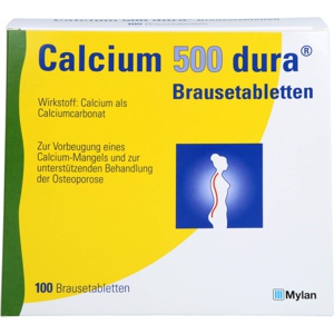 CALCIUM-500-dura-Brausetabletten Produktbild