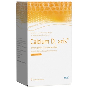Calcium D3 acis 1000mg/880 I.E. 100 St Brausetabletten Produktbild