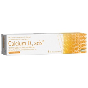 Calcium D3 acis 1000mg/880 I.E. 20 St Brausetabletten Produktbild