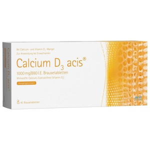 Calcium D3 acis 1000mg/880 I.E. 40 St Brausetabletten Produktbild