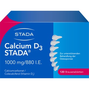 CALCIUM D3 STADA 1000 mg/880 I.E. Brausetabletten Produktbild