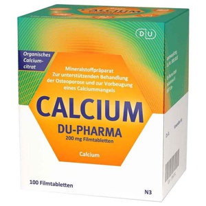 Calcium Du-Pharma 200 mg Filmtabletten, 100 St Filmtabletten Produktbild
