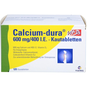 CALCIUM-DURA-Vit-D3-600-mg-400-I-E-Kautabletten Produktbild