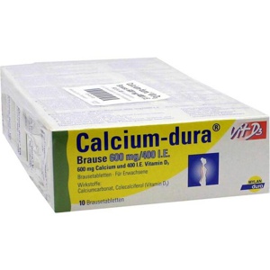 Calcium Dura Vit D3 Brause 600 mg / 400 I.E., 50 St Brausetabletten Produktbild