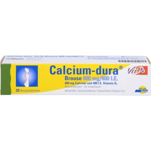 CALCIUM-DURA-Vit-D3-Brause-600-mg-400-I-E Produktbild