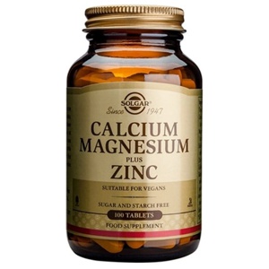 Solgar Calcium Magnesium Zink - 100 tabl produktbillede