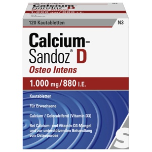 CALCIUM SANDOZ D Osteo intens Kautabletten Produktbild