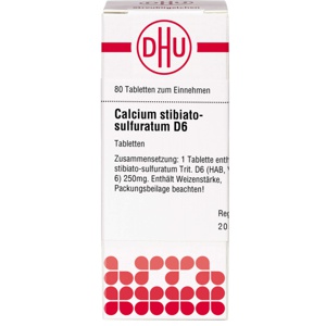 DHU Calcium Stibiato Sulfuratum D 6 Tabletten, 80 St Tabletten Produktbild