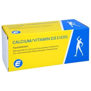 CALCIUM/VITAMIN D3 EVERS 100 St Kautabletten Produktbild