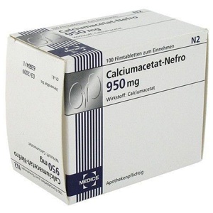 Calciumacetat Nefro 950 mg Filmtabletten Produktbild